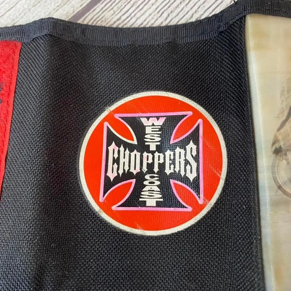 Vintage west coast choppers holographic trifold wallet Y2K